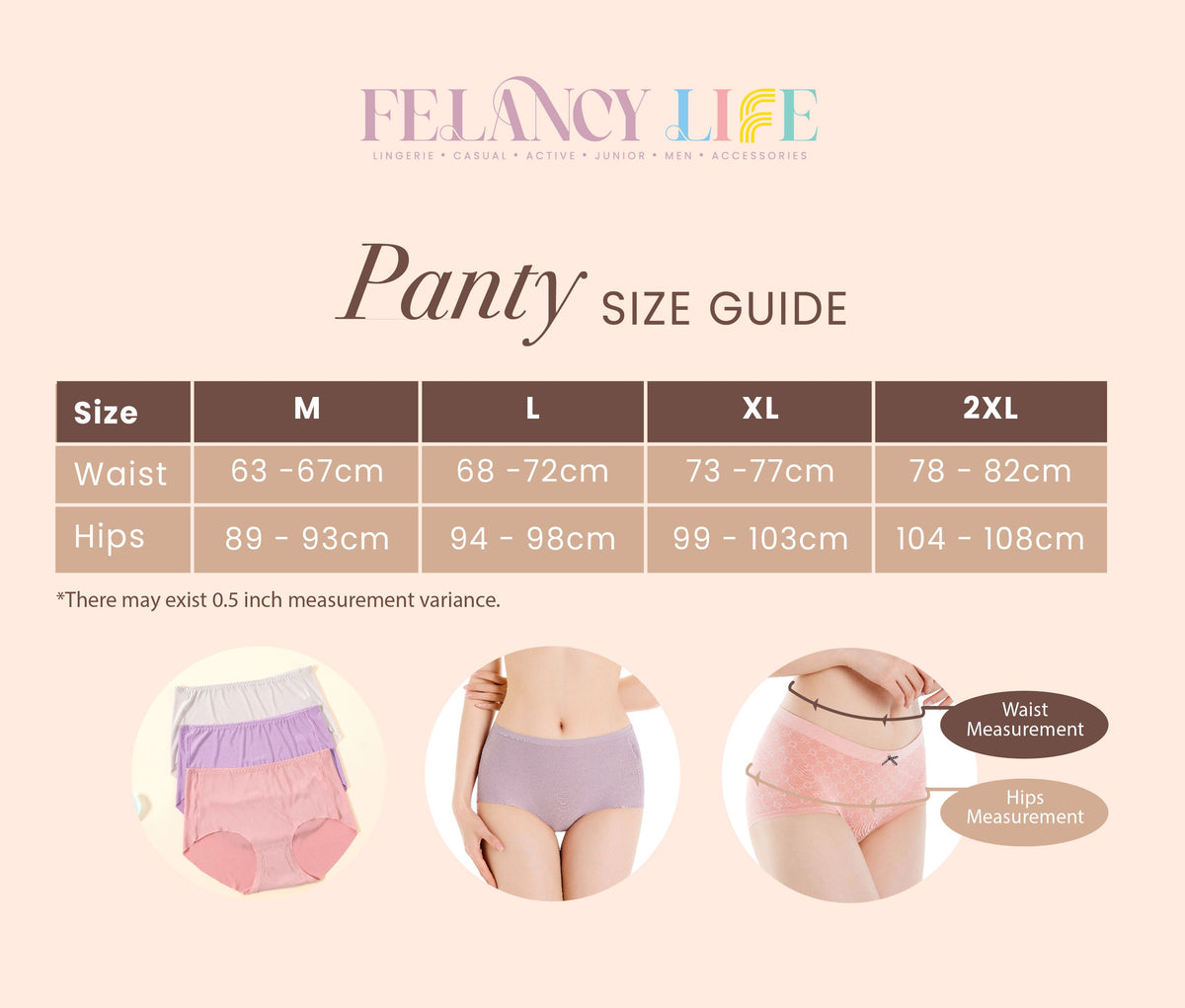 Felancy Breathable Plus Size Set Panty L05-100076