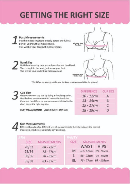 Felancy bra size chart