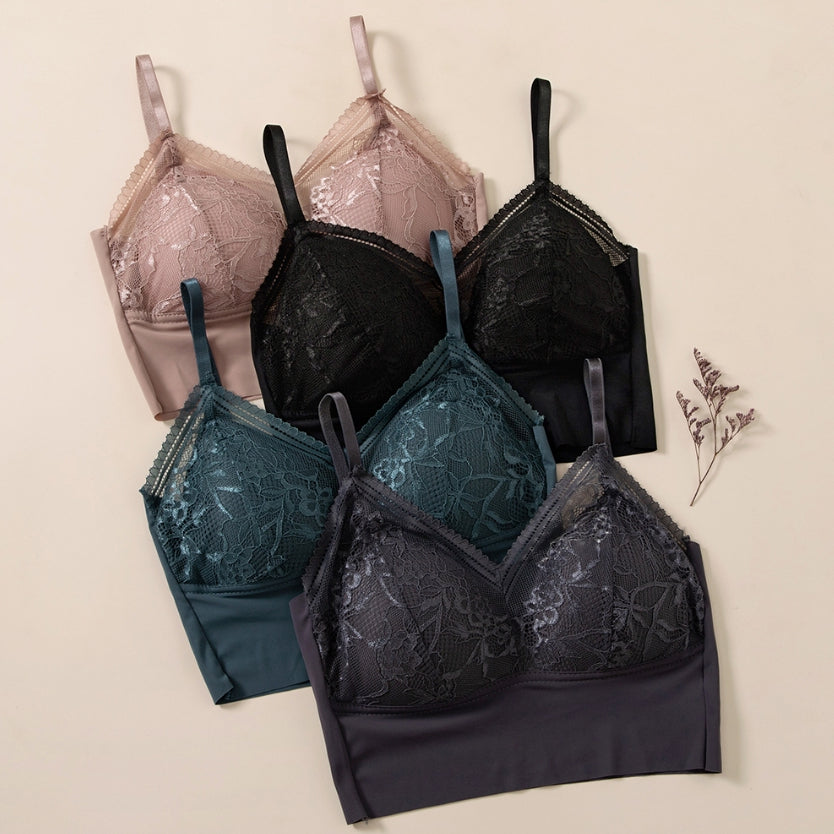 Felancy Comfort Seamless Lace Bra (No Back Hook) 070-080078