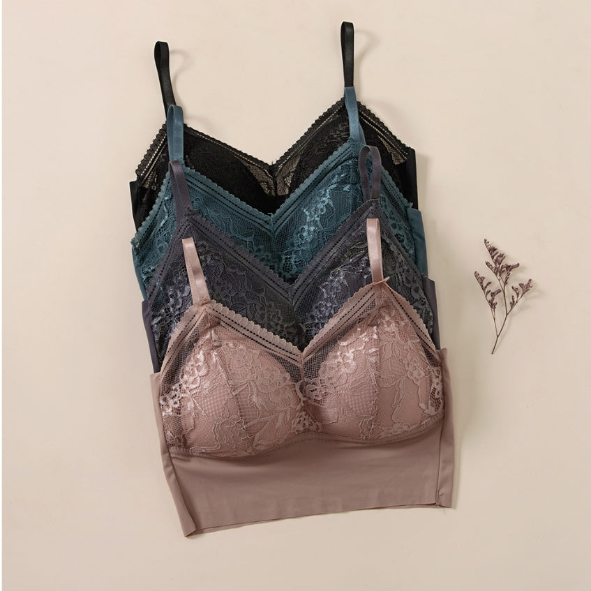 Felancy Comfort Seamless Lace Bra (No Back Hook) 070-080078