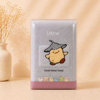 [ U&ME ] L09 Coral Velvet Face Towel Collection