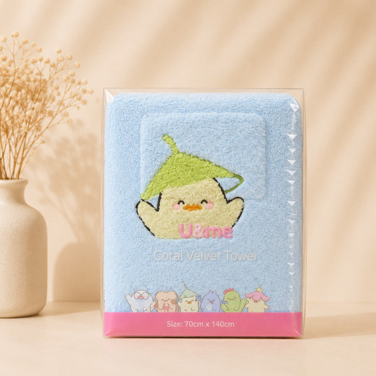 [ U&ME ] L09 Coral Velvet Bath Towel Collection