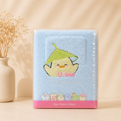 [ U&ME ] L09 Coral Velvet Bath Towel Collection