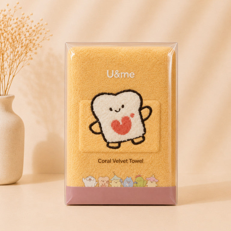 [ U&ME ] L09 Coral Velvet Face Towel Collection