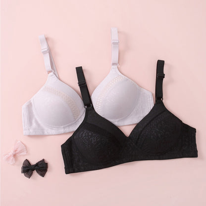 Felancy Contrast Microfiber Jacquard Bra F71-01015