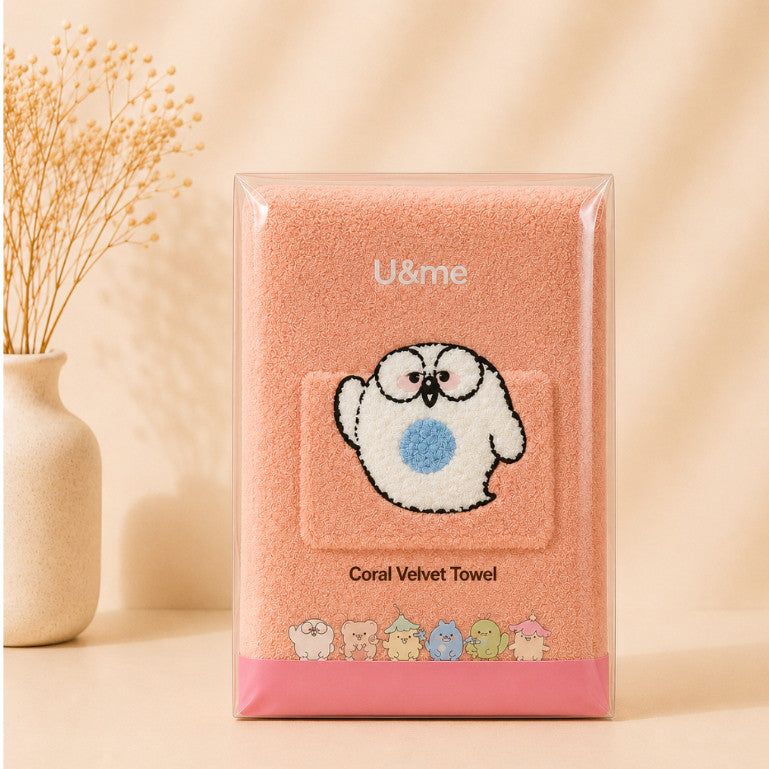 [ U&ME ] L09 Coral Velvet Face Towel Collection