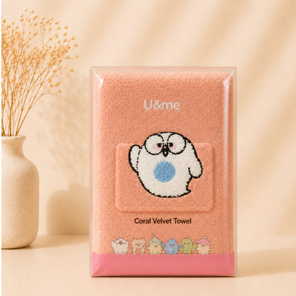 [ U&ME ] L09 Coral Velvet Face Towel Collection