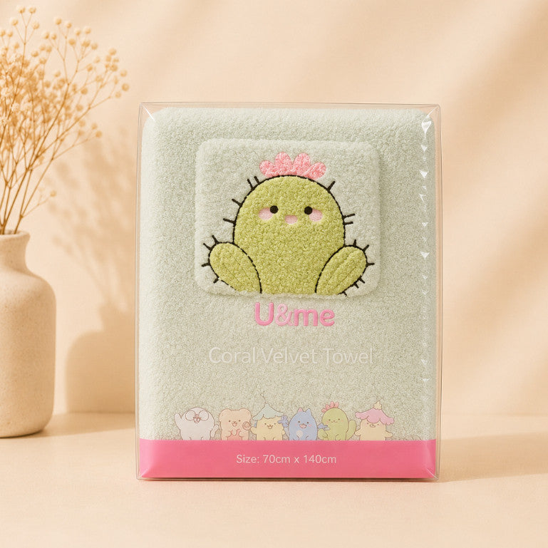 [ U&ME ] L09 Coral Velvet Bath Towel Collection
