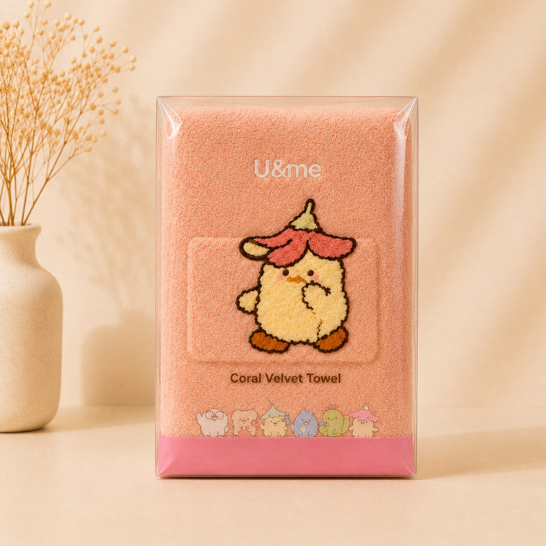 [ U&ME ] L09 Coral Velvet Face Towel Collection