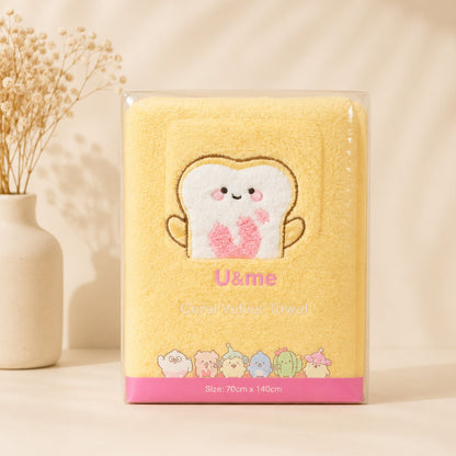 [ U&ME ] L09 Coral Velvet Bath Towel Collection