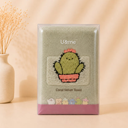 [ U&ME ] L09 Coral Velvet Face Towel Collection