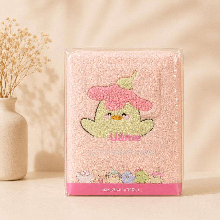 [ U&ME ] L09 Coral Velvet Bath Towel Collection