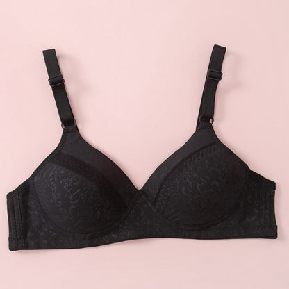 Felancy Contrast Microfiber Jacquard Bra F71-01015