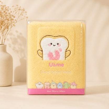 [ U&ME ] L09 Coral Velvet Bath Towel Collection