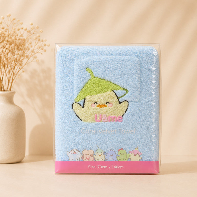 [ U&ME ] L09 Coral Velvet Bath Towel Collection