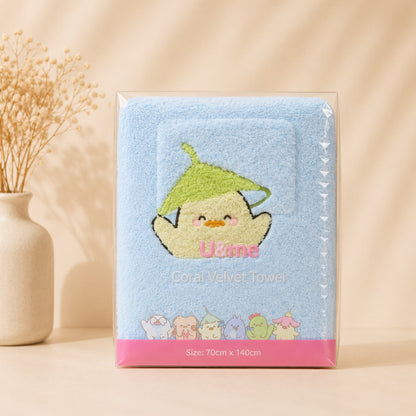 [ U&ME ] L09 Coral Velvet Bath Towel Collection