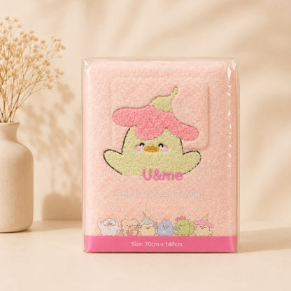 [ U&ME ] L09 Coral Velvet Bath Towel Collection