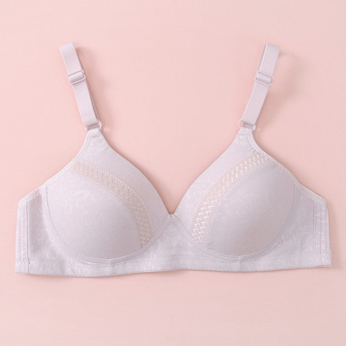Felancy Contrast Microfiber Jacquard Bra F71-01015
